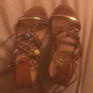 Olive Street festival woman block heels